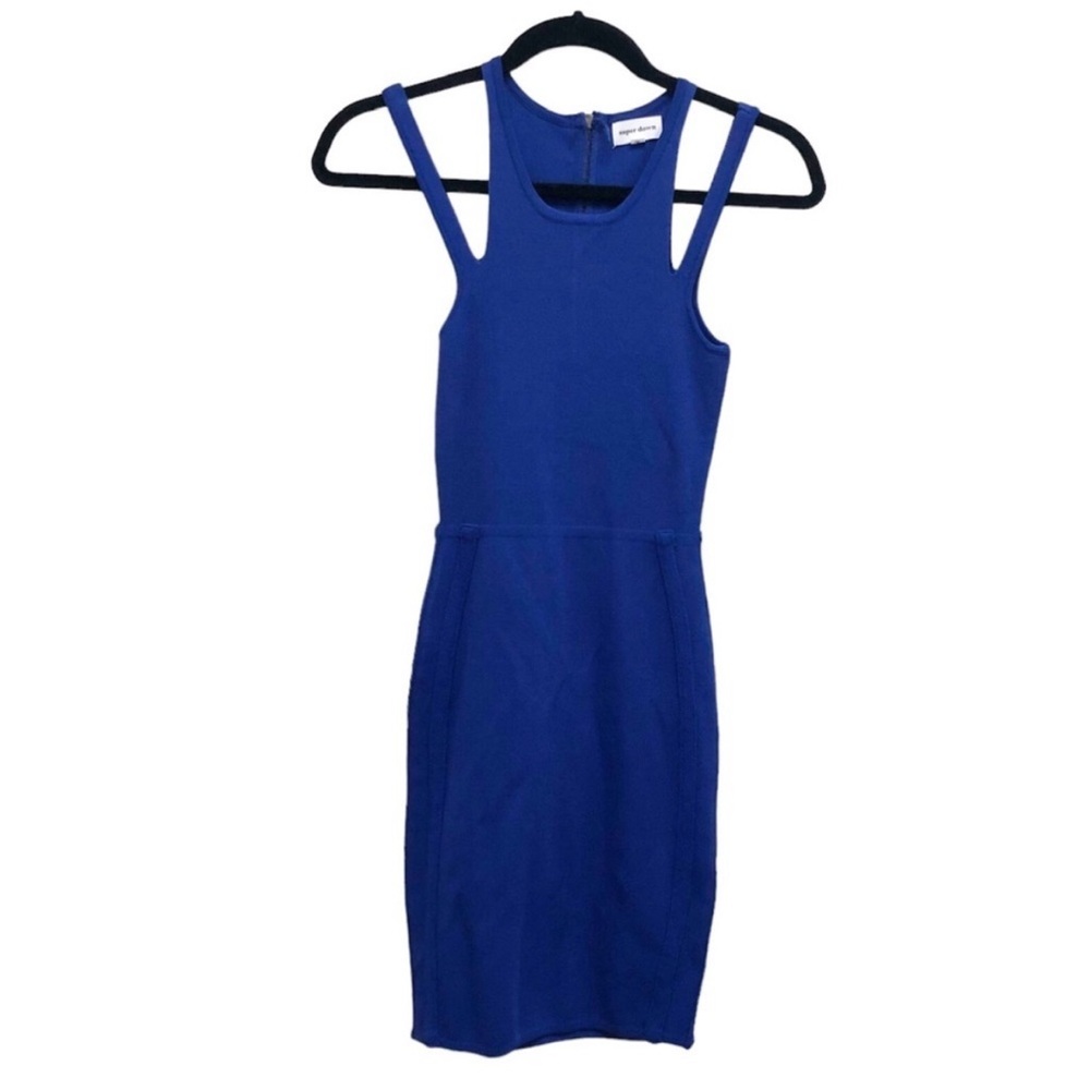 Superdown Blue Halter Bodycon Mini Dress